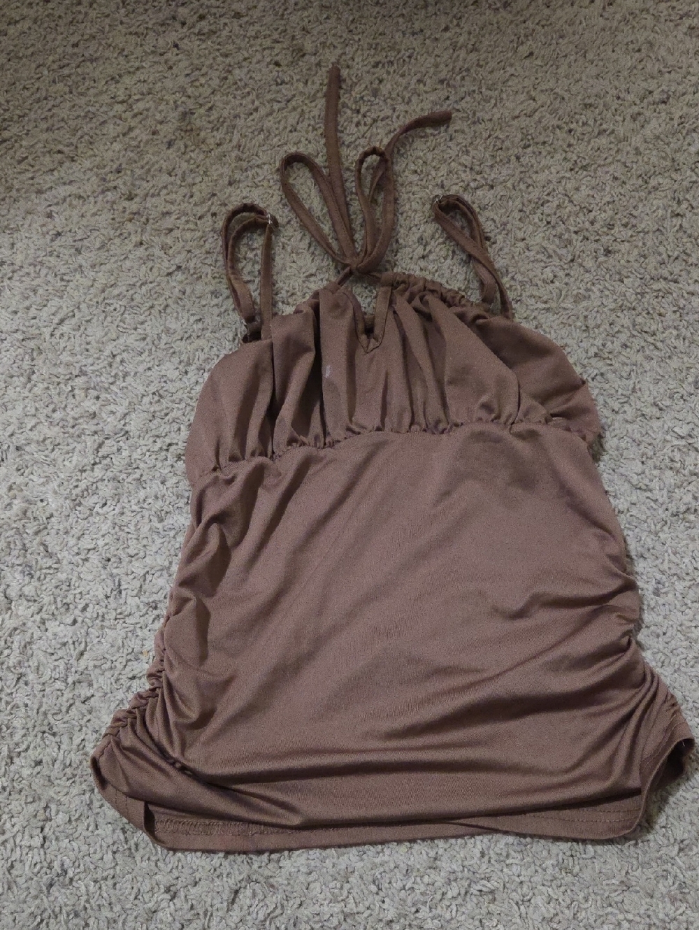 SHEIN Brown Girls' Ruched One-Piece